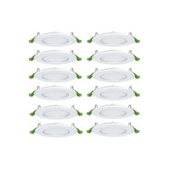 Luminaires DEL Ultras Minces à Profilés Encastrés 3000k, Paquet De 12