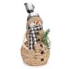 Bonhomme De Neige En Rotin, 12"