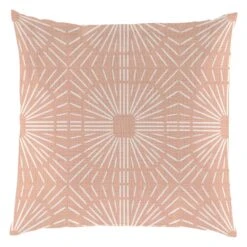 Coussin D'extérieur Imprimé Et Tissé, 17,7'' X 17,7'' (géométrique Pêche)