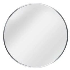 Miroir Rond Avec Cadre En Aluminium De 23,6", Argent