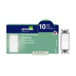 Interrupteur Decora Unipolaire De 15 A / 120-277 V En Blanc, 10 unités