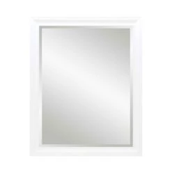 Miroir Rectangulaire De 16" X 20" Avec Bordure, Blanc