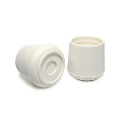 Embouts En Caoutchouc Blanc De 1-1/2'', Paquet De 2 Unités