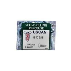 Vis Autoperceuse à Tête Ronde Plaquée Zinc "Tek" Pour Le Métal, #8-18 X 5/8" (100 Unités)