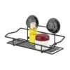Étagère Rectangulaire De Douche Avec Ventouses, Noir
