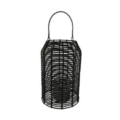 Lanterne En Rotin Noir