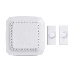 Ensemble Complet Sans Fil De Sonnettes Avec Carillon, Blanc (2 Sonnettes)