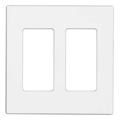 Plaque Mural Decora Sans Vis Pour 2 dispositifs, Blanc