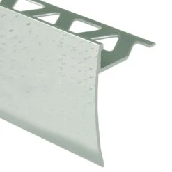 Moulure De Nez De Marche Pour Céramique Argent Brillant Martelé, 3/8" X 6'