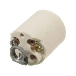 Douille De Lampe à Raccord Fileté En Porcelaine Blanc , 1 1/2"