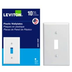 Plaque Murale D’interrupteur à Bascule Pour 1 dispositif En Blanc, 10 unités