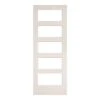 METRIE Porte Française De Style Shaker à 5 Verres Clairs Avec Apprêt Blanc, 24'' X 80'' -GAGNON Quincaillerie 110d4839eab07d101547836d68447492d52b8c62 75267159 001