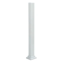 Poteau De Montage En Aluminium Blanc Pour Rampe De 36'' De Hauteur, 37-1/2'' X 3''