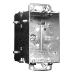 Boîte électrique Rectangulaire Regroupable Pour (1) Dispositif Avec Pattes D'appui Pour 2 Feuilles De Gypse Et Débouchures Concentriques De 1/2'', 2-1/2'' De Profondeur (12,5 Po3)