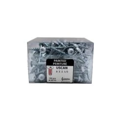 Vis à Tête Ronde Blanche Avec Rondelle Intégrée, #8 x 2-1/2" (100 Unités)