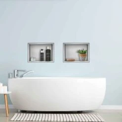 Niche De Douche Murale Layla En Acier Inoxydable Brossé, 12'' X 16'' -GAGNON Quincaillerie 18262b669a8e2b3625b57e00b2c465c65a533c1b 63601271 002