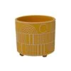 Pot En Ciment Jaune Avec Motifs Géométriques, 4" X 3,7" -GAGNON Quincaillerie 196b5253f98b9457e084bb4e4b550148038edd08 58261159 001