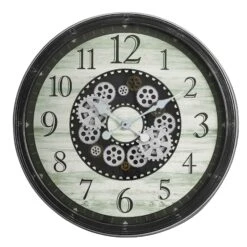 Horloge Murale Ronde Avec Mécanisme à Engrenages, 30" (brun)