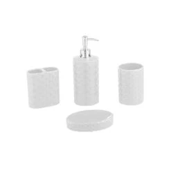 Ensemble De Salle De Bain En Céramique à Motif De Diamants, 4 Pièces