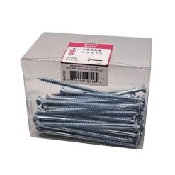 Vis à Bois à Tête Plate Plaquée Zinc, #10 x 3-1/2" (50 Unités)