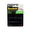 Scotch Ensemble De 8 Attaches Autocollantes En Velcro Pour L’intérieur De 5/8" X 5/8", 3 Lb (noir)