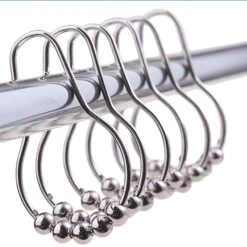 Crochets En Métal Pour Rideau De Douche, 12 unités