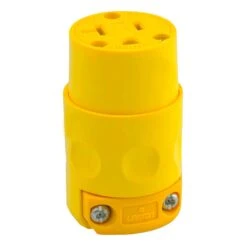 Connecteur à 2 Pôles Et 3 fils En Jaune, 20 A / 125 V