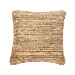 Coussin En Jute Naturelle, 18" X 18"