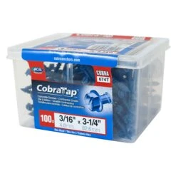 Vis à Béton à Tête Hexagonale CobraTap De 3/16" X 3-1/4", 100 Unités