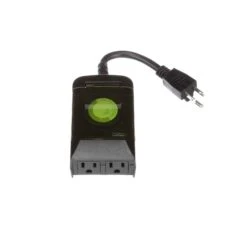 Woods Minuterie Mécanique D’extérieure De 24 h à 2 prises Avec Mise à La Terre, 24 Réglages Marche / Arrêt