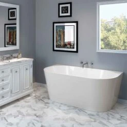 Baignoire Orion Murale En Acrylique, 59" X 29,5" X 23"