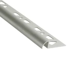 Bordure De Carrelage Ronde Argent Satiné Anodisé, 3/8" X 8'