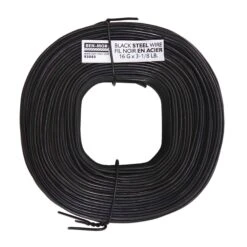 Fil D’acier Noir De Calibre 16, 85 m