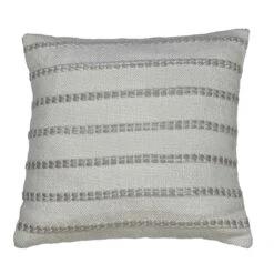 Coussin à Rayures Natural, 18'' X 18'' (crème)