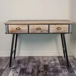 Console à 3 tiroirs, 46-1/2" X 18" X 32"