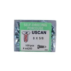 Vis Autoperceuse à Tête Hexagonale Plaquée Zinc "Tek" Pour Le Métal, #8-18 X 5/8" (100 Unités)
