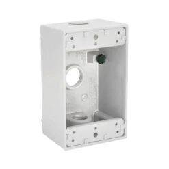 Boîte De Sortie étanche à (1) Dispositif à L’épreuve Des Intempéries, 2" De Profondeur (blanc)