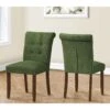 Ensemble De Chaises De Salle à Manger En Tissu Avec Pieds En Bois De Noyer, 2 Unités (vert) -GAGNON Quincaillerie 28ecf1dd82298bcdb3210c102c0be0662cab258a 96091798 001