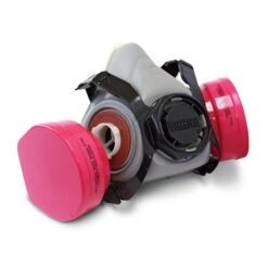 Respirateur à Demi Masque WORKHORSE à Doubles Cartouches Pour L'amiante Et Le Plomb (P100)