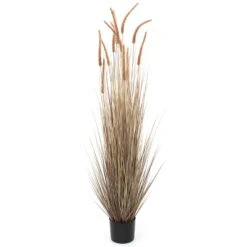 Graminée Artificielle Beige En Pot, 60''