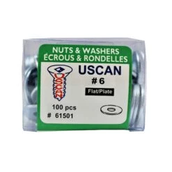 Rondelle Plate En Acier Plaqué De Zinc, #6 (100 Unités)