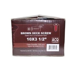 Vis à Bois Traité Brune, #10 x 3-1/2" (1 500 Unités)