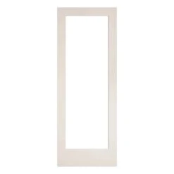 METRIE Porte Française De Style Shaker à 1 Verre Clair Avec Apprêt Blanc, 30'' X 80''