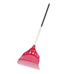 Balai à Feuilles En Poly, Manche De Bois