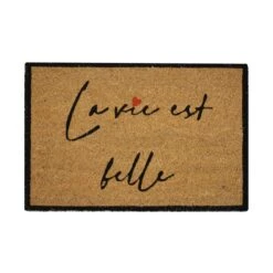 Tapis Coco ''La Vie Est Belle'', 15,75" X 23,62"