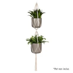 Abbott Support à Double Jardinière De Style Macramé, 60''