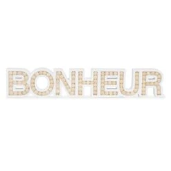 Décoration Autoportante ''BONHEUR'', 15-1/2" X 1" X 3"