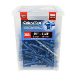 Vis à Béton à Tête Hexagonale CobraTap De 1/4" X 1-3/4", 350 Unités