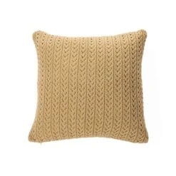 Coussin Décoratif Naja En Tricot De 18" X 18", Tan