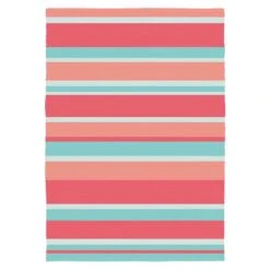 Tapis D’extérieur Tissé De 36" X 48", Motif De Rayures éclatantes